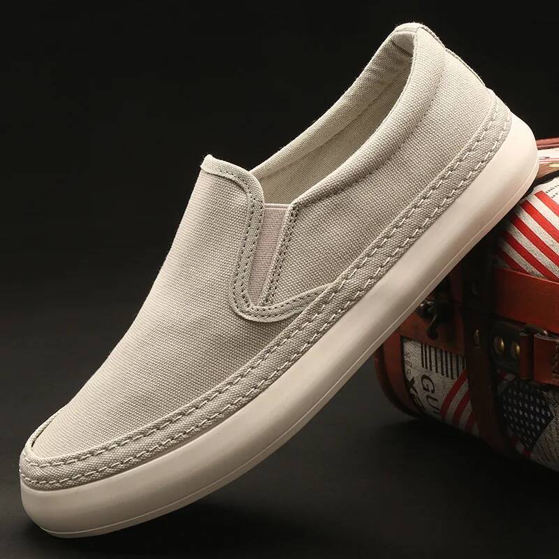 Ddmyoutdoor Men S Casual Breathable Canvas Lightweight Vulcanized Soft Flat Shoes Outdoor Sneakers Loafers Outdoor Shoes