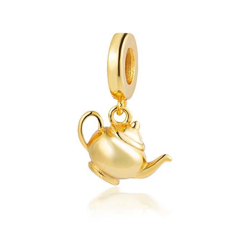 DIY Gold Plated Fine Fashion Europeans Jewelry Making Small Bell Butterfly Dangle Charm Beads Fit Original Silver 925 BraceletXJ250607