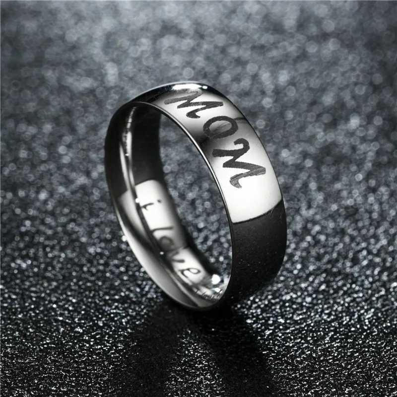Hot Selling Trendy Stainless Steel Warm Couple Family Rings For LOVE MOM SON DAUGHTER Jewelry Accessories Wholesale Size 613 W250911