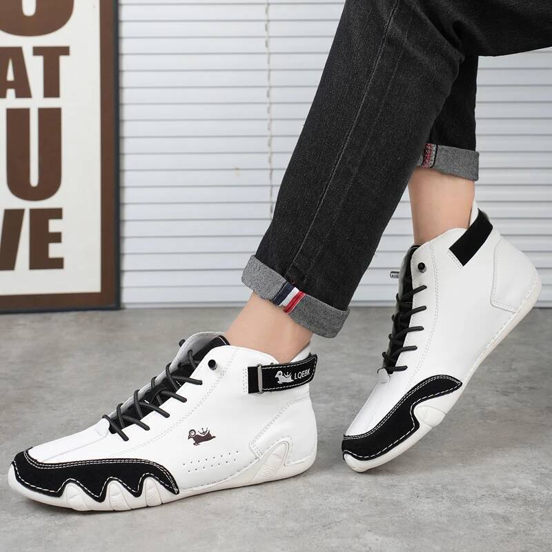 Ddmyoutdoor Shoes Men Fashion New Platform With Soft Soles For Comfort Outdoor Driving Low Top Casual Work Boots Botas Hombre Piel Outdoor Shoes