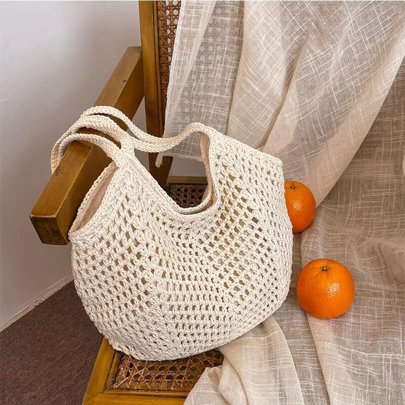 Woven Straw for Women Large Capacity 2025 New Spring Summer Versatile Casual Shoulder Beach Vacation Bag