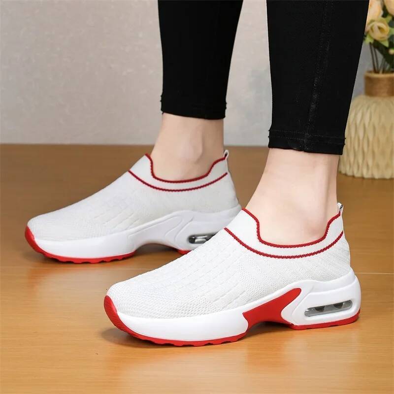 ddmyoutdoor Fashion Women S Tennis Sports Soft Lazy Thick Soled Summer Breathable Casual Mesh Vulcanized Shoes Zapatillas De Deporte Outdoor Outdoor S
