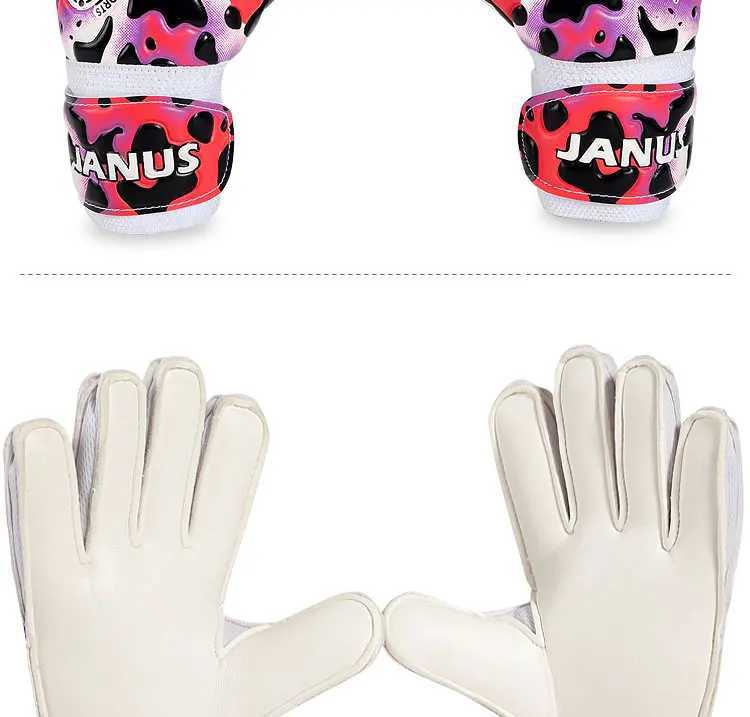 Professional Children Finger Protection Outdoor Latex Thickened Soccer Goalkeeper Gloves Leopard Printed Goalie Gloves XJ250606