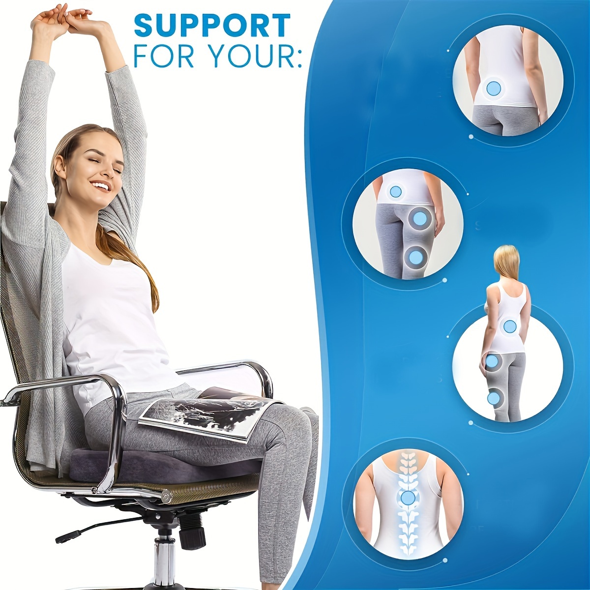 Coccygeal cushion decompression sacrococcygeal pain cushion protection coccygeal tail bone pain postoperative special cushion for fracture Horseshoe c