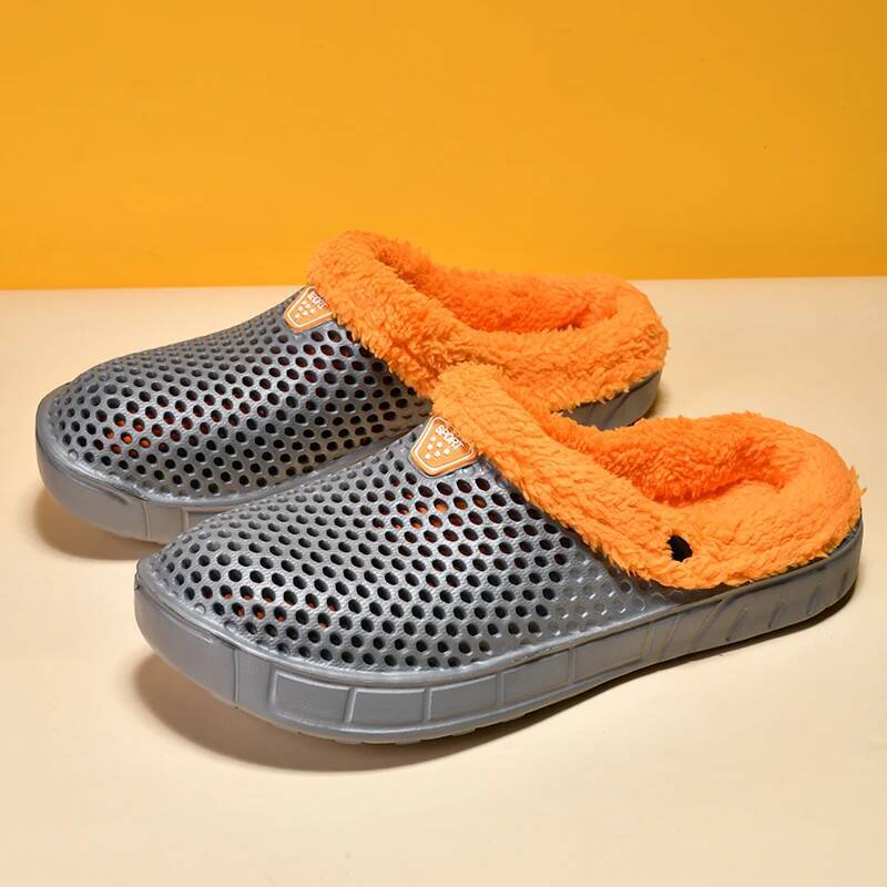 Ddmyoutdoor MAEDEF Men Winter Slipper Warm Plush Women Shoe Soft Couple Indoor Home Slides Anti Slip Faux Fur Solid House Casual Man Sandals Beach Sho