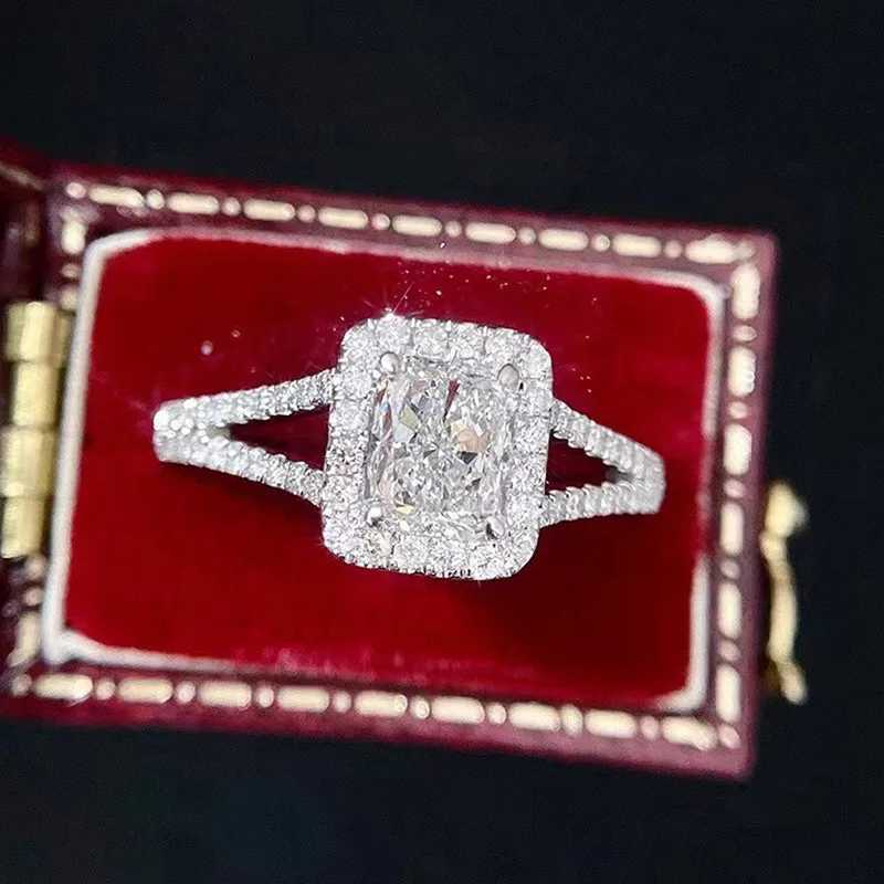 925 Sterling Silver Fashion Female Engagement Ring Shiny Cubic Zirconia Finger Jewelry Trendy Bridal Wedding Band Accessories XJ250606