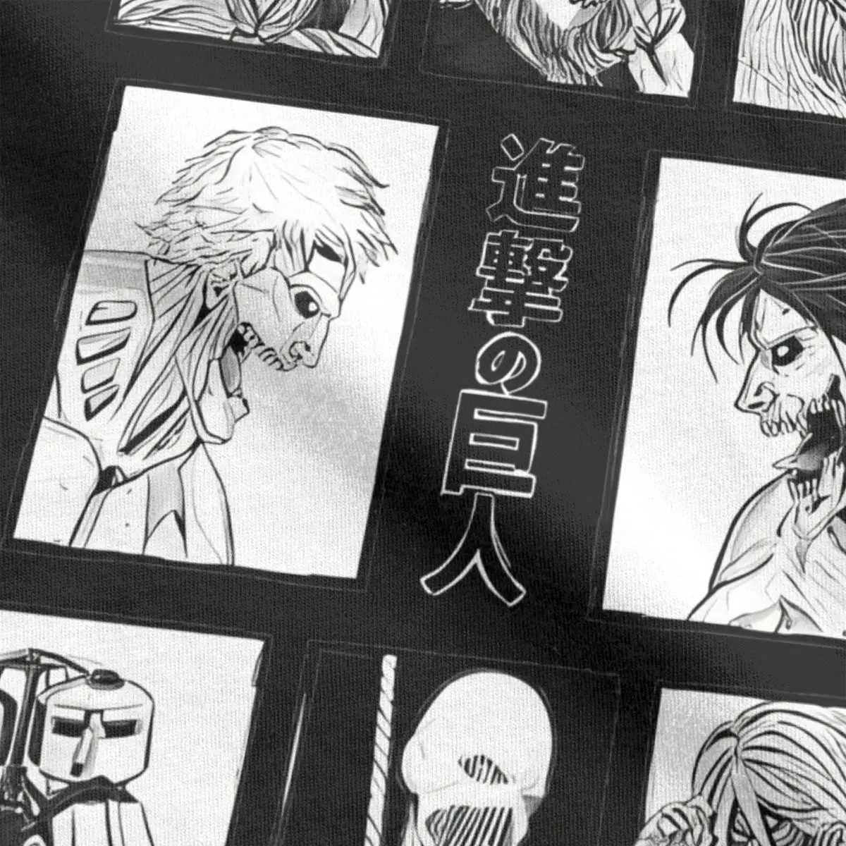 Attack On All Titans T Shirts Men Pure Cotton Casual T-Shirt Crew Neck Tee Shirt Short Sleeve Tops Summer W250607