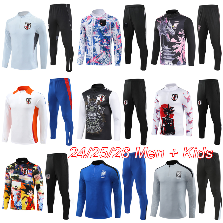 Japan mens soccer tracksuit korea kids football kits 2025 2026 boys survetement football tracksuit training kit 24 25 26 ensemble foot chandal futbol tuta