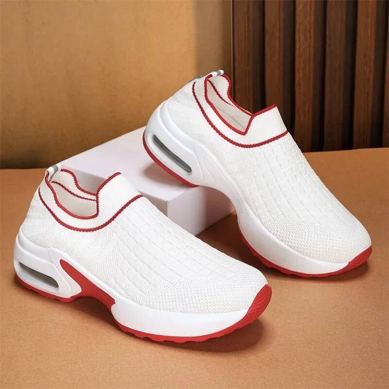 ddmyoutdoor Fashion Women S Tennis Sports Soft Lazy Thick Soled Summer Breathable Casual Mesh Vulcanized Shoes Zapatillas De Deporte Outdoor Outdoor S