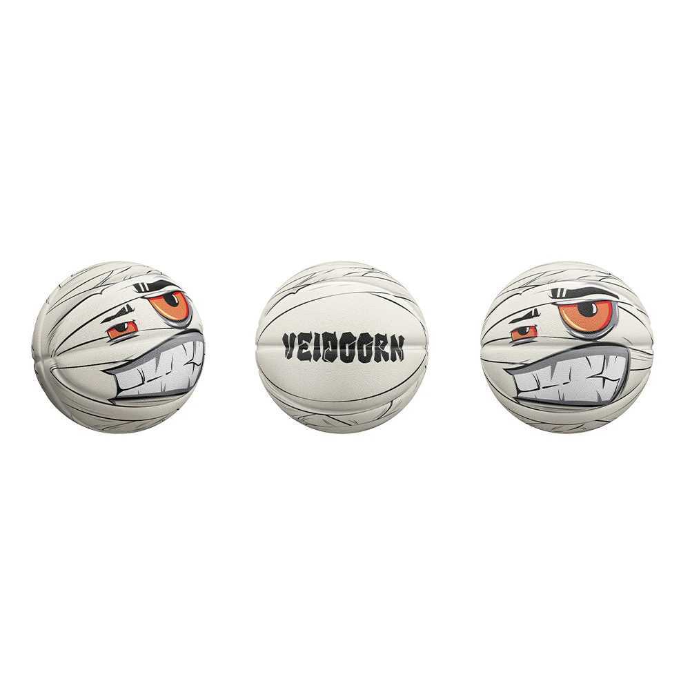 Durable Rubber Basketball Size 7 Indoor Outdoor Funny Basketball with Eyes Tooth 3 Layers Ball XJ250606