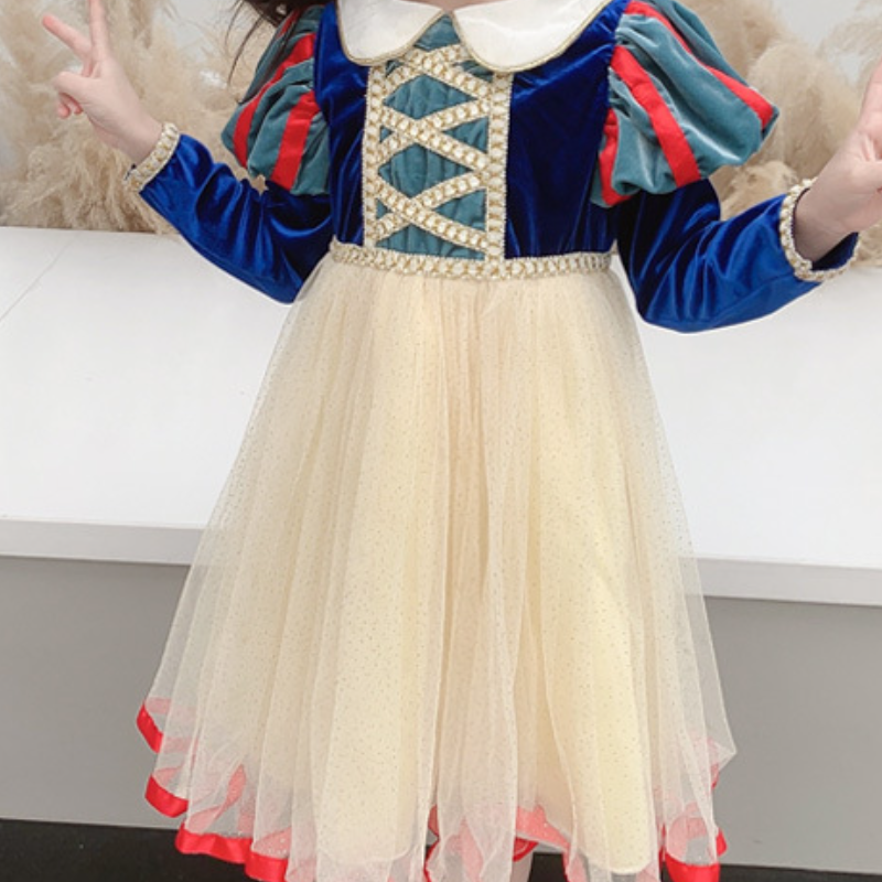 Disney princess dress birthday outfit dress children's designer clothing baby designer clothing Frozen Elsa princess girls summer clothing label-