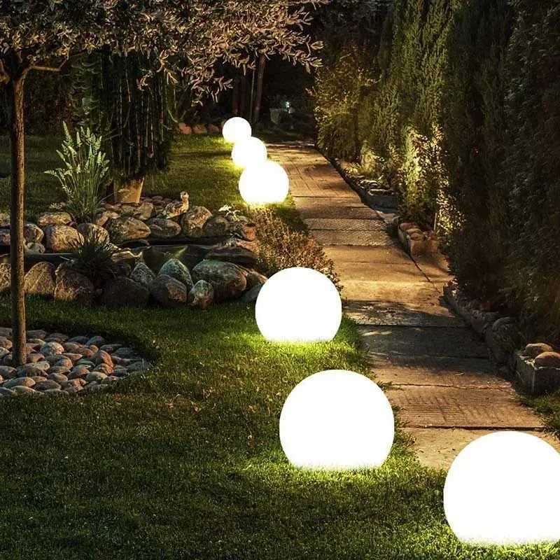 LED Ball Light Solar Lamp Outdoor Lawn Lamp USB Charging Luminous Ball Pool Bedroom Table Party Garden Lighting Remote Control W250607