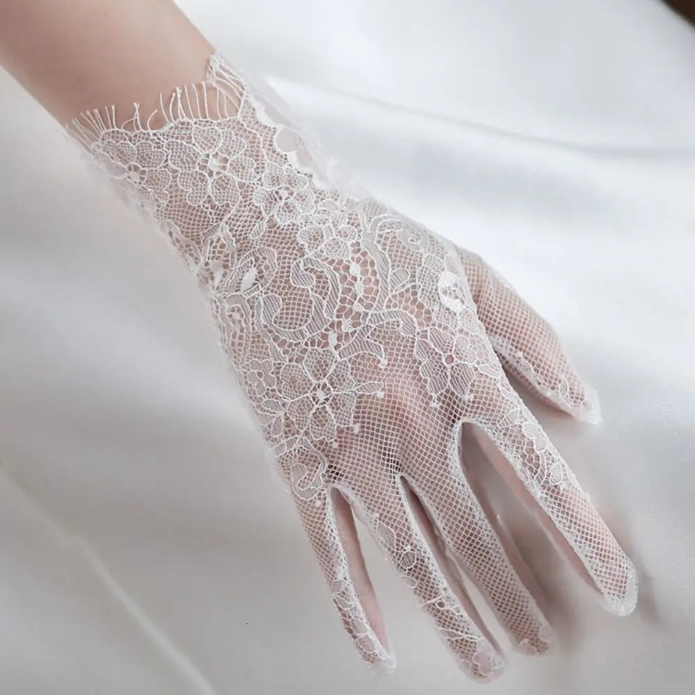 Driving Gloves Elastic Dinner Dress Cosplay Mesh Short Gloves Wedding Mittens Party Lace Long Gloves Bridal Mesh Gloves 250603