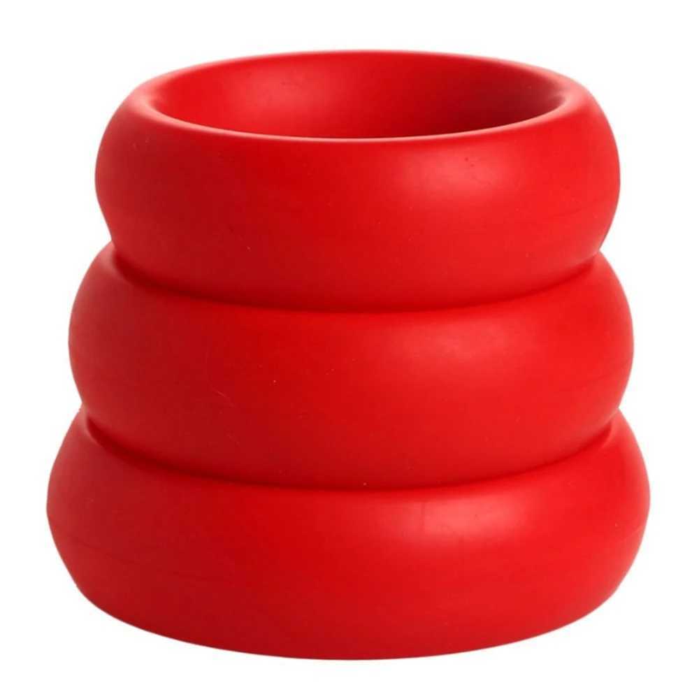 3 Pcs Silicone Cock Ring Penis Enhancement Erection Sex Toys For Men Delay Ejaculation Cockring Intimate Goods Sex Shop XJ250607