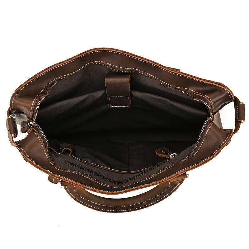 OLOEY Newsbirds 100% leather 15 6 inches retro style briefcase hand for men male business laptop weekender tote bag