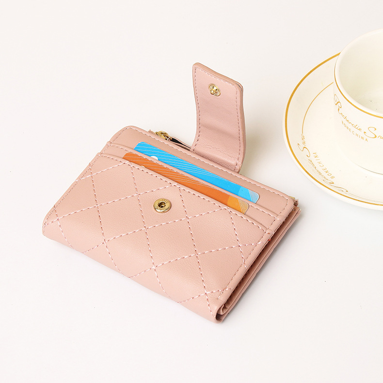 hot Free shipping new designer bag New women multi slot zero wallet and women short wallet with triple fold design