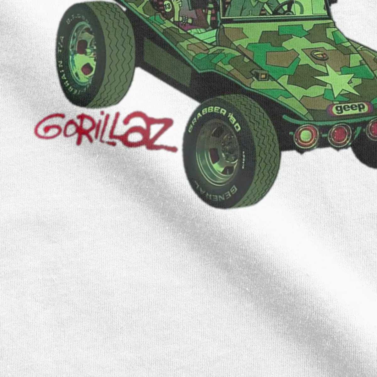 Gorillaz GP Reverse Men T-Shirt Music Band Punk Rock 90s Y2K Vintage T-Shirt Short Sleeve O Neck Cotton Plus Size Top X250607