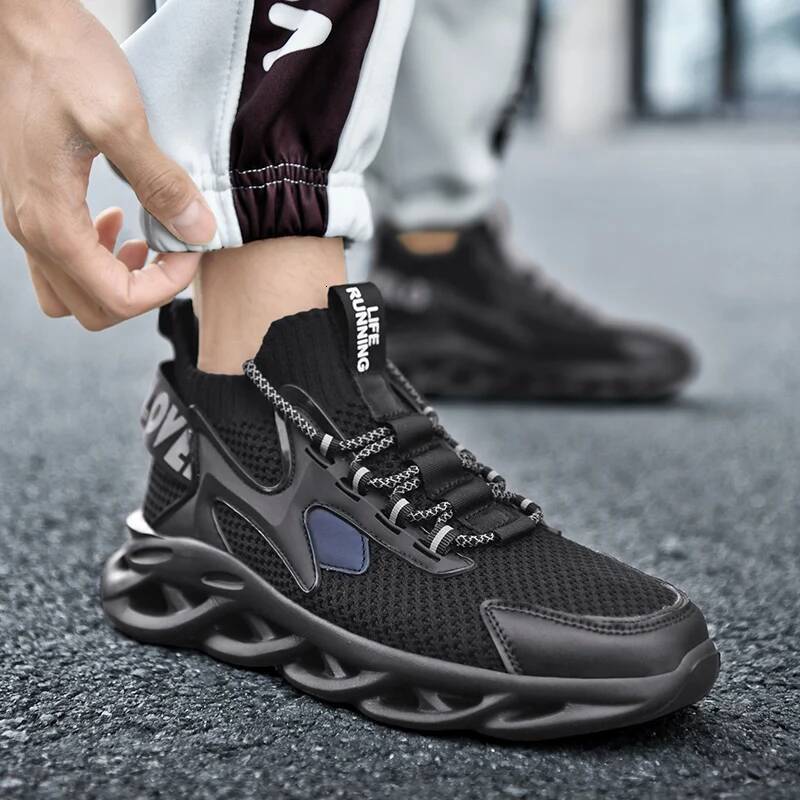 Ddmyoutdoor New Fashion Men S Running Thick Soled Breathable Non Slip Lightweight Casual Sneaker Comfortable Mesh Shoes Zapatos Para Hombre Outdoor Sh