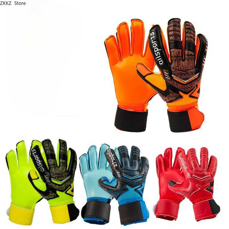 4MM Latex Goalkeeper Gloves Finger Protection Thickened Soccer Goalie Gloves Professional Football Goalkeeper Gloves XJ250606