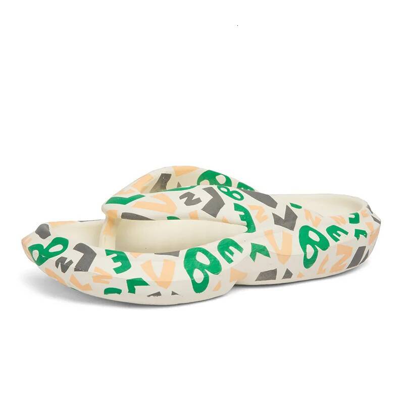 Ddmyoutdoor Men Fashion Flip Flops Home Slippers New Summer Printing Personality Korean Beach Shoes Male Flat Casual Soft Sole Slides outdoor shoes