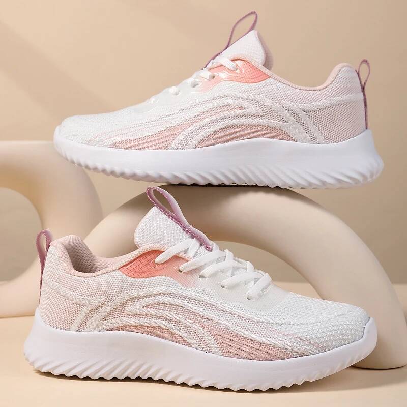 ddmyoutdoor Summer Breathable Women S Running Platform Lightweight Lace Up Training Shock Absorbing Outdoor Walking Casual Vulcanized Shoes Outdoor Sh