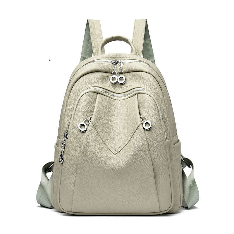 Backpack for Women Large Capacity PU Double Shoulder Candy Color Student School Bag Live Streaming