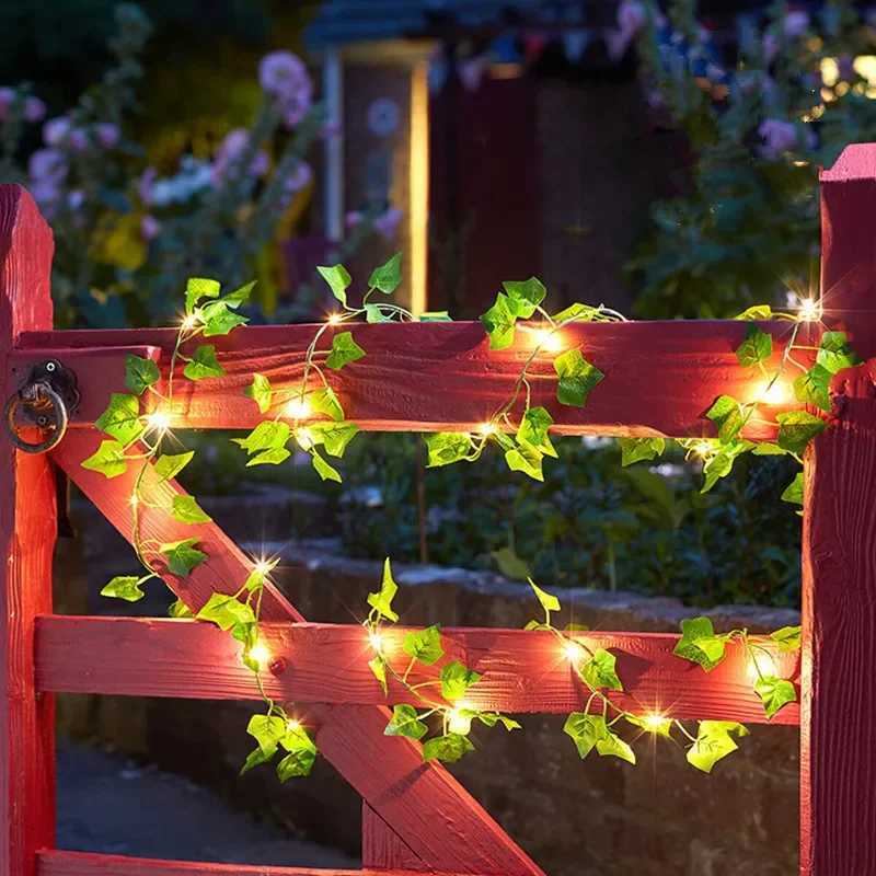 Fairy Lights 7M 50LEDS/12M 100LEDS Solar Lights Maple Leaf Waterproof Outdoor Garland Solar Lamp Christmas for Garden DecorationXJ250606