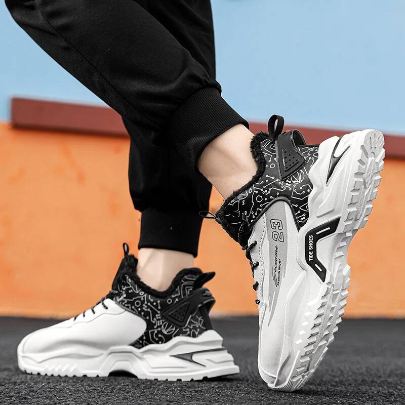 Ddmyoutdoor Fashion High Top Quality Men S Shoes New Running Winter Warm Trend Thick Sole Non Slip Casual Sports Snow Boots Outdoor Shoes