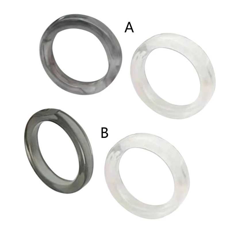 2Pcs Resin Rings Tiny Aesthetic Acrylic Ring Women Teen Girl Cute Stackable Ring Statement Jewelry Ornament Ring Gift W250606