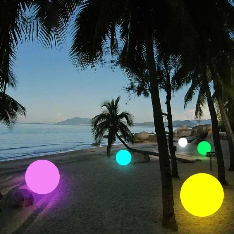 LED Ball Light Solar Lamp Outdoor Lawn Lamp USB Charging Luminous Ball Pool Bedroom Table Party Garden Lighting Remote Control W250607