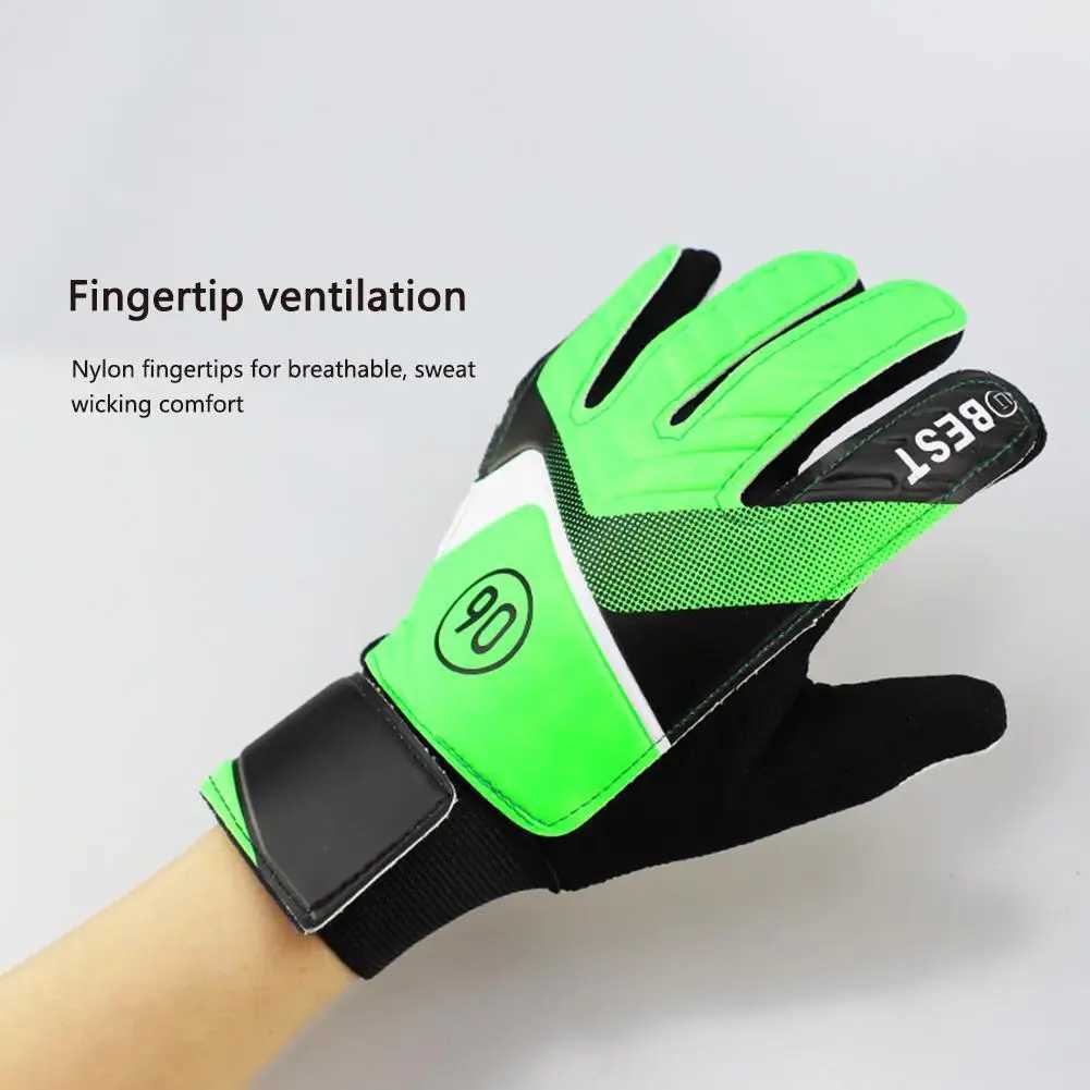 Childrens Goalkeeper Glove Latex Goalkeeper Gloves Football Protection Adults Teenager Anti-Slip Football Gloves Soccer Goalie XJ250606