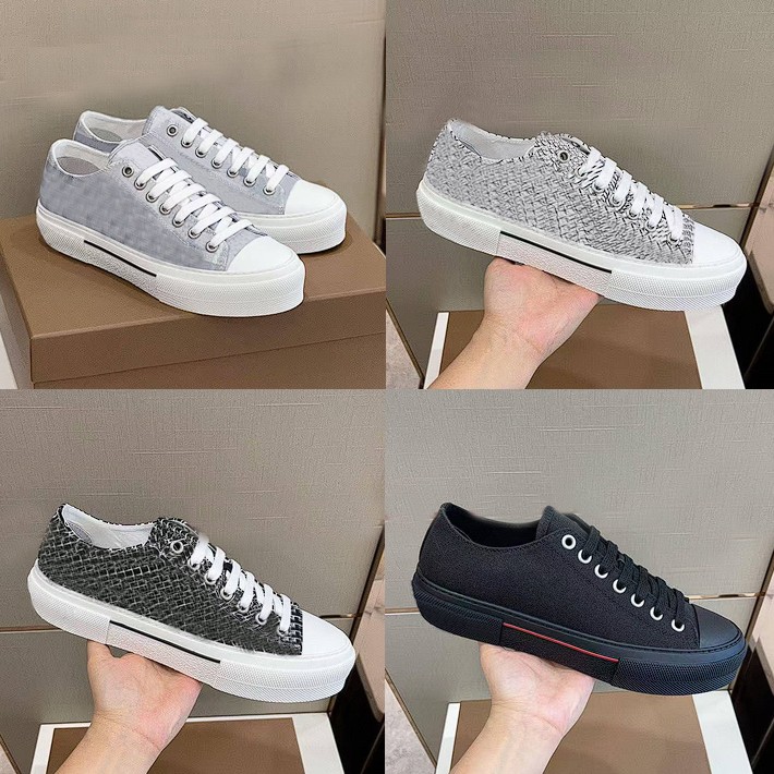 Designers Shoes Vintage Sneakers beige blue washed Jacquard denim Men Women High top Canvas Trainers embroidered Sneakers size 35-46