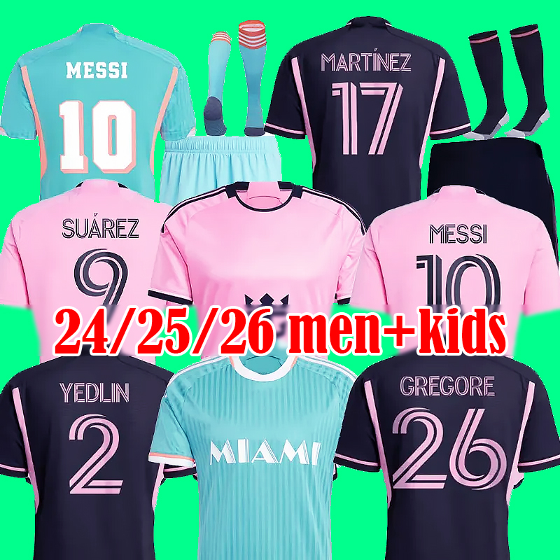 2024 2025 SUAREZ Miamis CF MESSIS Soccer Jerseys Women MESSIES 24 25 3rd football men kids Player Fans version Grey Black shirt Baby kits child tops