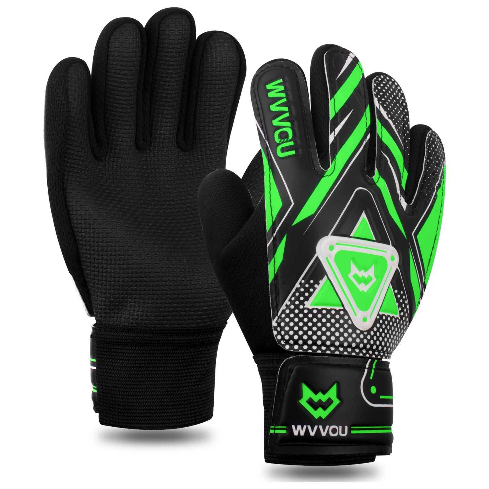 WVVOU Goalkeeper Gloves for Children and Teenagers Football Goalkeeper Gloves Football Gloves Double Protection Portability XJ250606