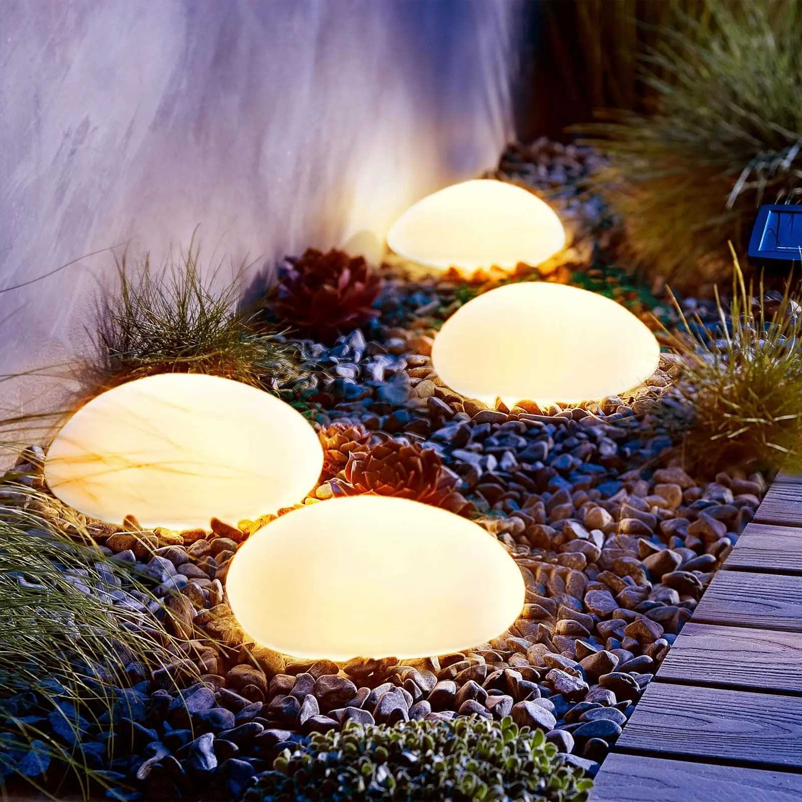 Solar Powered Pebble Stone Lamp Outdoor Park Garden Atmosphere Decoration Landscape Lamp Outdoor Villa Courtyard Lamp XJ250606