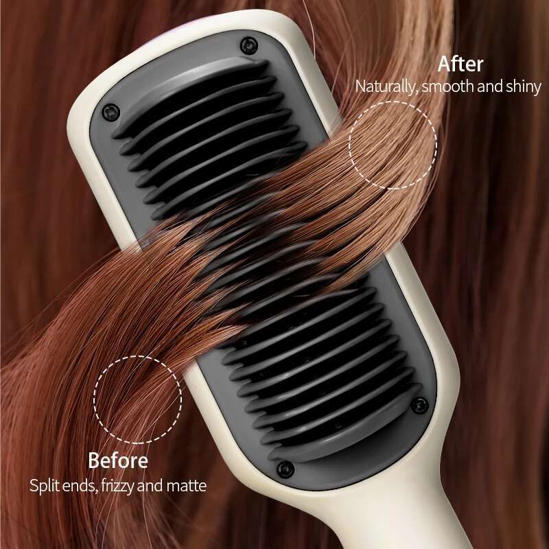 Ggbingo Straightener Electric Hot Heating Comb Professional Mini Ceramic Straightening Brush Hair Styling Tool