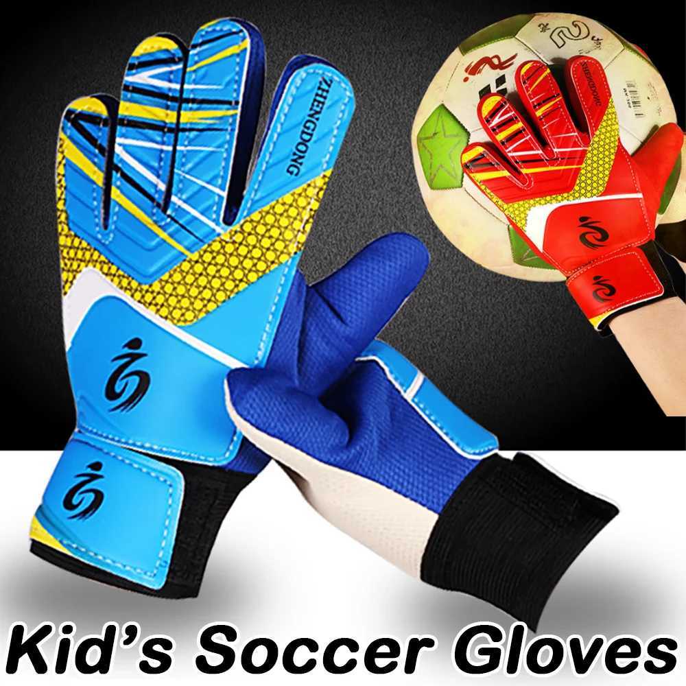 1Pair Children Soccer Goalkeeper Thick Gloves Soccer Teenager Breathable Antislip Gloves Football Training Latex Wear Resistance XJ250606