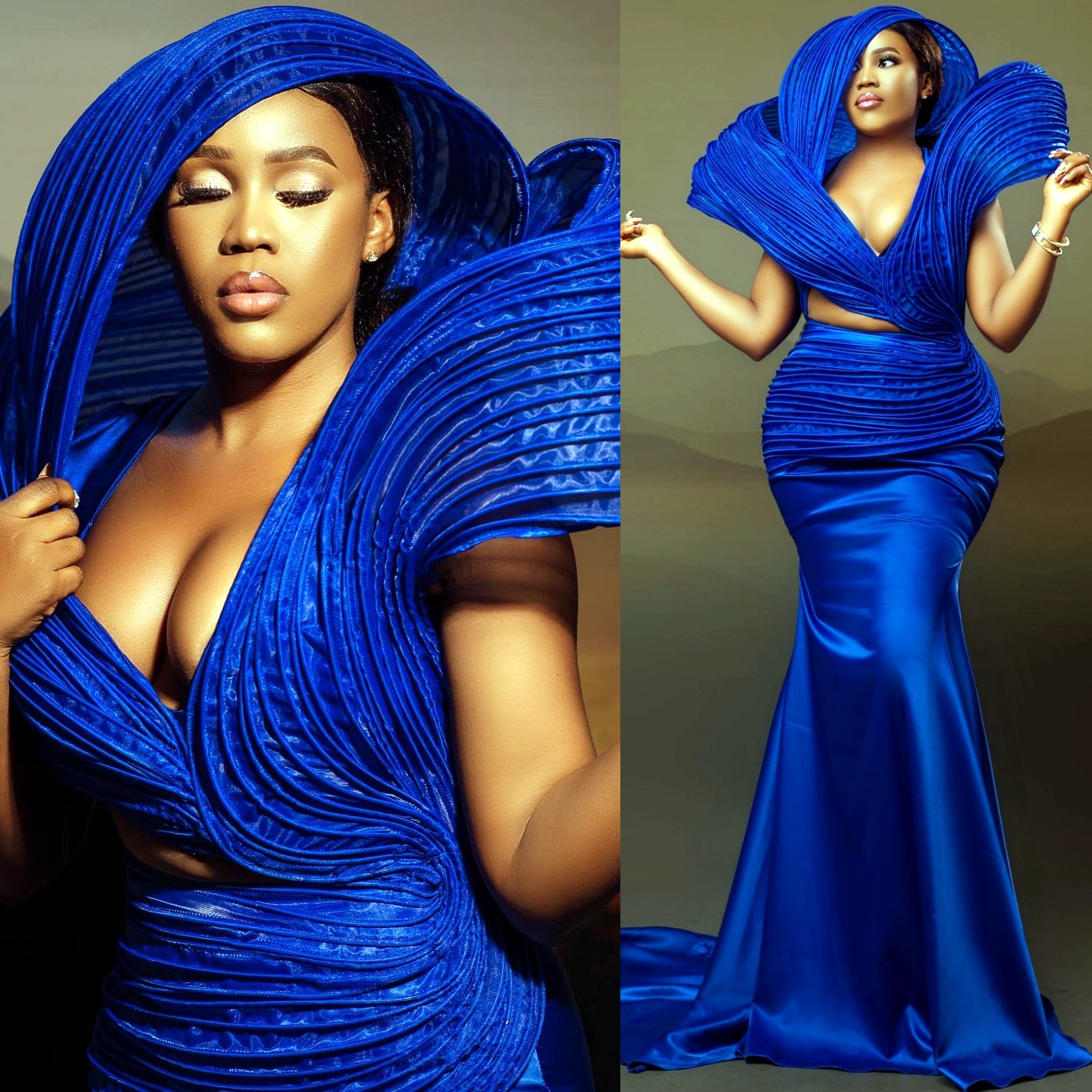 Royal Blue Mermaid Prom Dresses 2025 Stylish Satin Elegant Evening Formal Party Second Birthday Engagement Gowns Plus Size Dress For Special Occasions