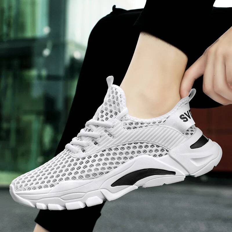 Ddmyoutdoor Tennis Men Summer Trend Sneakers Thick Sole Breathable Versatile Height Increasing Casual Hollow S Running Shoes Outdoor Shoes