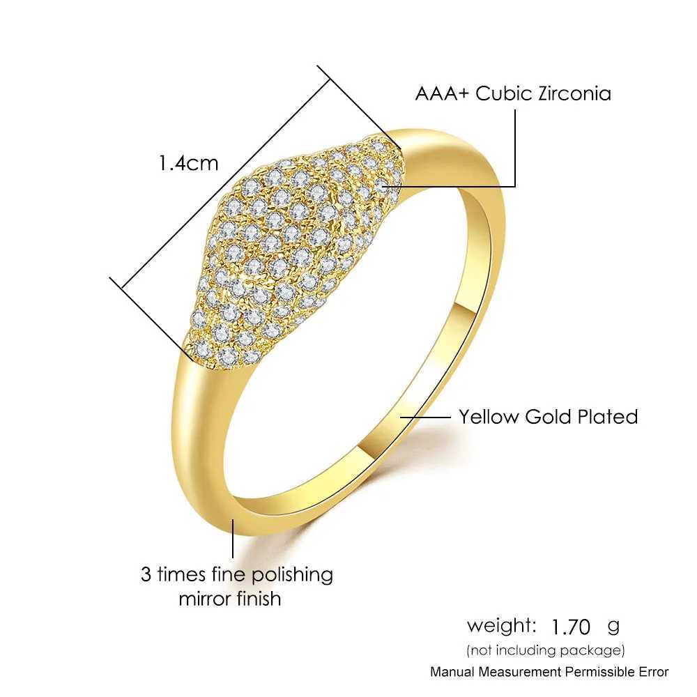 Trend Stacking Matching Rings For Women Gold Color Crystal Zircon Ring For Teen Girls Korean Fashion Jewelry Accessories R725 W250606