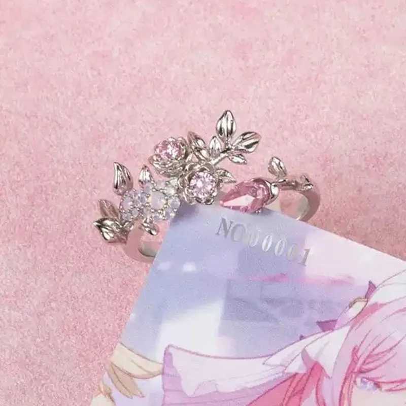 Game Honkai Impact 3 Elysia Cosplay Ring Alloy Opening Adjustable Women Jewelry Accessories Prop W250606