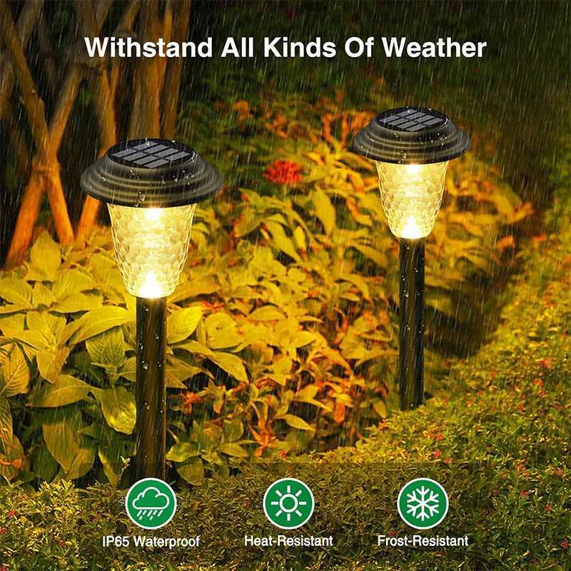 Solar Pathway Lights Outdoor Waterproof Garden Landscape Yard Walkway Patio Decor Solar Lawn Lamp W250607
