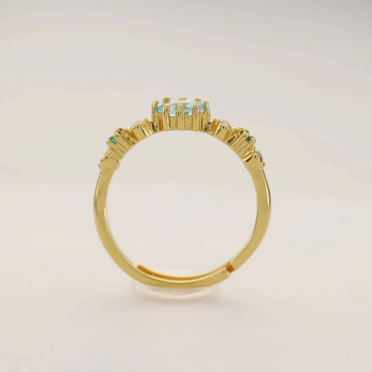 S925 Sterling Silver Ring for Women Sparkling Art Zircon Inlaid 18k Gold Plating Elegant Gift Jewelry XJ250606