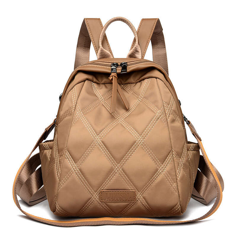 Korean Style Fashion Trendy Stylish Quilted Simple Solid Color Women's Bag New Travel Backpack Trend