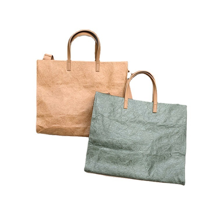 designer 2025 Korean New Style Unisex Simple Crossbody Bag Ins Large Capacity Retro Kraft Paper Bag Handbag Shoulder Bag