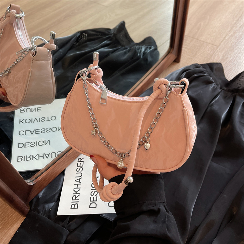 designer Niche Design Chain Underarm Bag 2025 New Women's Versatile Handbag Shoulder Bag Crossbody Bag