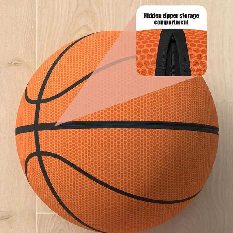 Indoor Quiet Basketball 7 Inches Silent Basketball Dribbling Toy with Zippered Removable Cover Quiet Basketball High Elasticity XJ250606