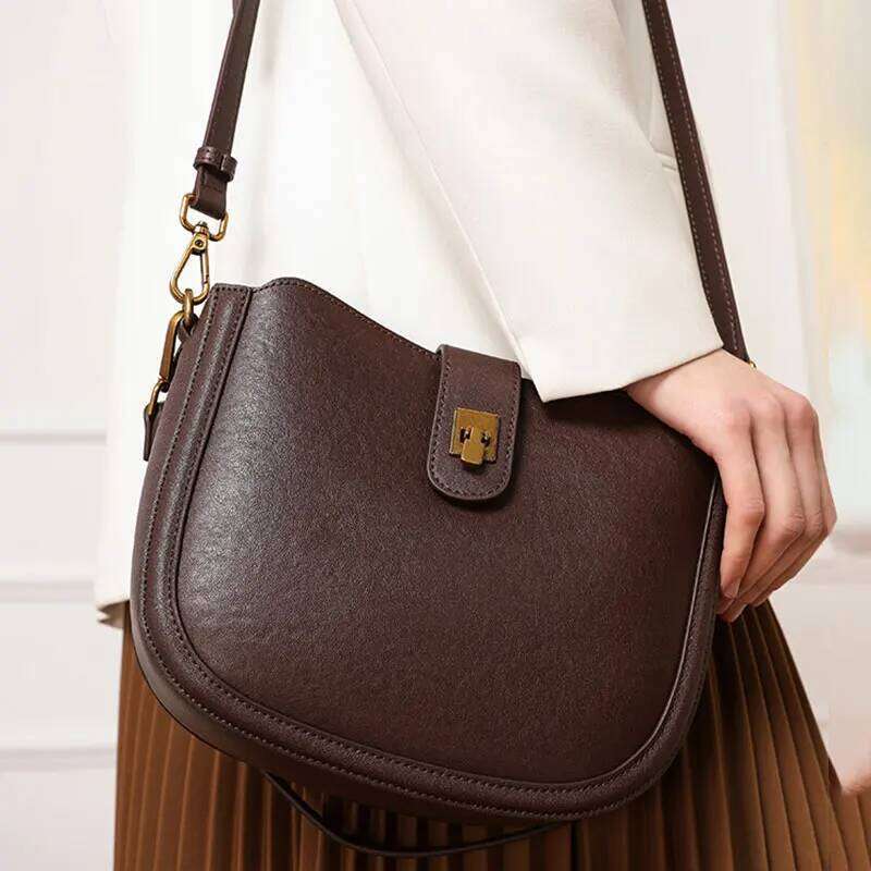 New Cowhide Women Shoulder Bag Designer Retro Genuine Leather Handbags High Quality Women Crossbody Bag