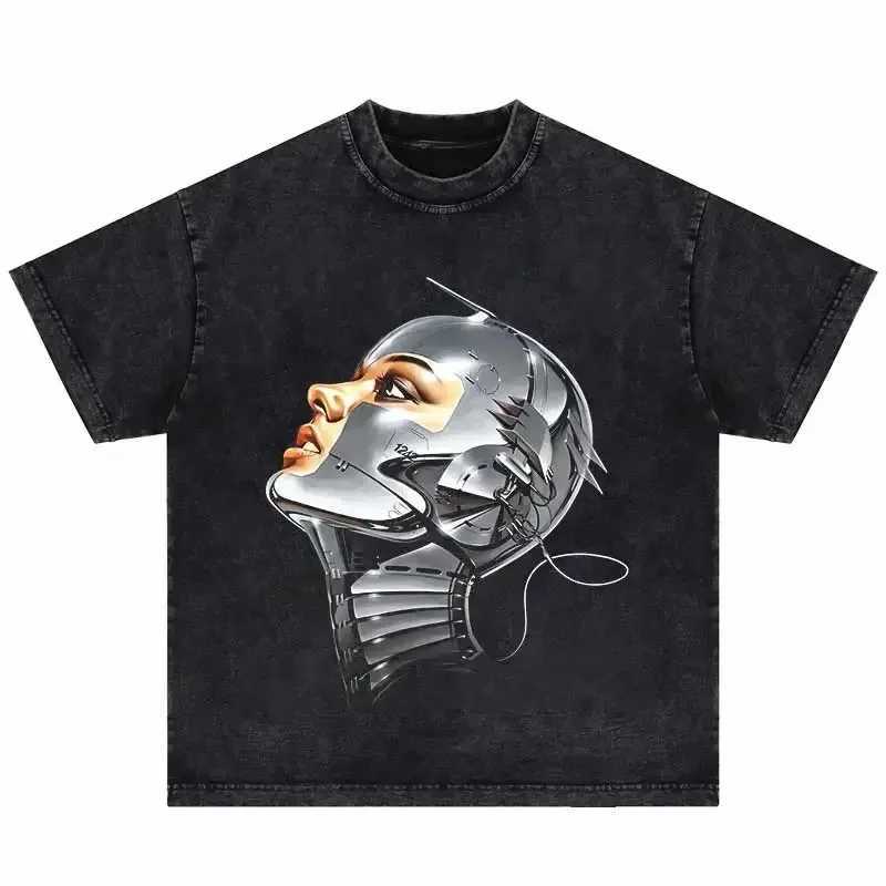 Hip Hop Streetwear Men T-shirt Female Portrait Graphic Print T-shirt Harajuku Oversize Vintage Men Casual Cotton DTG Print T-shirt X250607
