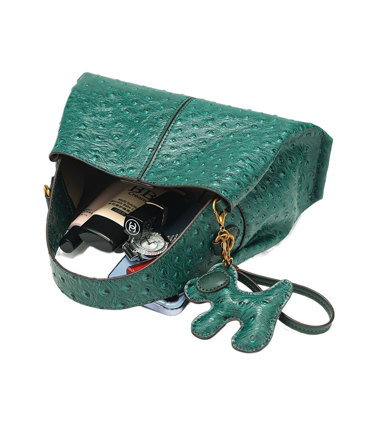 Free Shipping High-end Niche Ostrich Luxury Grain Handbag For Designer Bags Women New Fashionable Cross-border Versatile Shoulder And Crossbody Bag